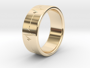 Heartbeat ring in 14K Yellow Gold