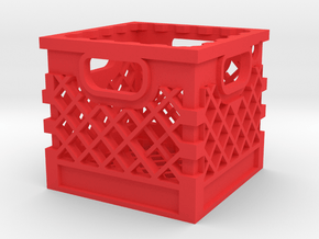 Milk Crate Pendant in Red Processed Versatile Plastic