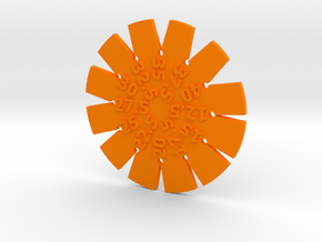 Axe Angle Sharpening Gauge in Orange Processed Versatile Plastic