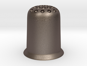 Thimble in Polished Bronzed Silver Steel
