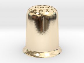 Thimble in 14k Gold Plated Brass