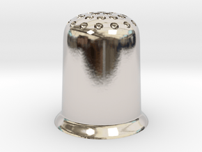 Thimble in Rhodium Plated Brass