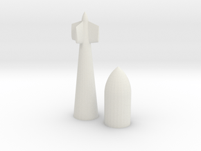 Tallboy 3D Printed in White Natural Versatile Plastic
