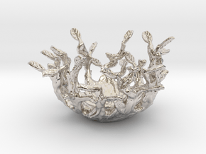Beauty Nest in Rhodium Plated Brass