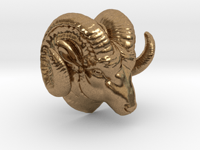 Aries Pendant in Natural Brass