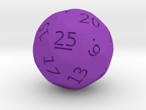 d25 oddball die in Purple Processed Versatile Plastic