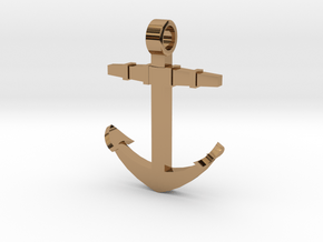 Boat anchor [pendant] in Polished Brass