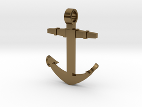 Boat anchor [pendant] in Polished Bronze