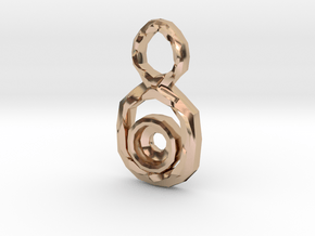 Figure 8 Pendant for 7mm stone in 14k Rose Gold Plated Brass