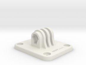 GoPro car dash Brodit 30x38 screw mount holder in White Premium Versatile Plastic