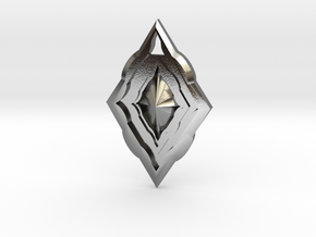  Diamond Pendant in Polished Silver