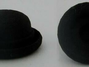 Bowler Hat in Black Natural Versatile Plastic