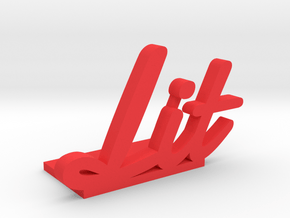 Lit Bookend in Red Processed Versatile Plastic