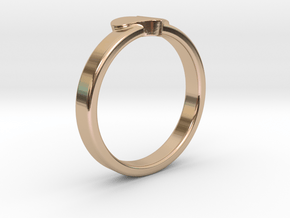 Heart ring in 14k Rose Gold Plated Brass