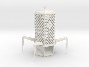 Diamond Pattern Palanquin Dice Tower in White Natural Versatile Plastic
