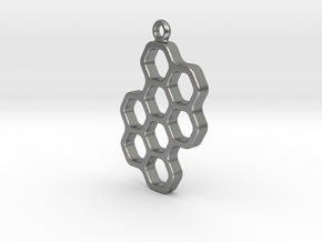 Honeycomb pendant in Natural Silver