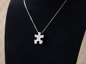 Puzzle piece [pendant] in Polished Silver