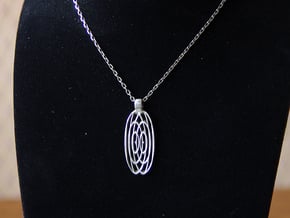 Waves  [pendant] in Rhodium Plated Brass