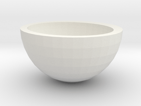 Bowl in White Natural Versatile Plastic