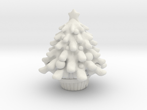 Xmas Tree in White Natural Versatile Plastic