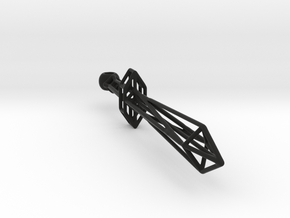 Polygonal Sword in Black Premium Versatile Plastic