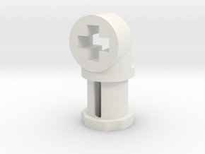 Toggle Joint with Cross in White Natural Versatile Plastic