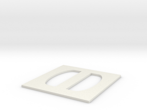 Simple Large Buckle in White Natural Versatile Plastic