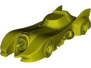 1/87 scale Batmobile from 1992 Batman Returns x 1 in Clear Ultra Fine Detail Plastic