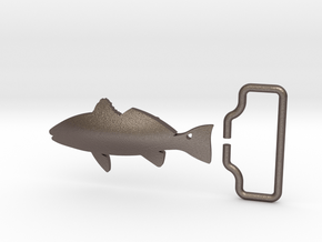 Redfish Belt Buckle w/ Loop in Polished Bronzed Silver Steel