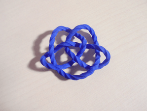 Knot 8₁₆ (Twisted square) in Blue Processed Versatile Plastic: Large