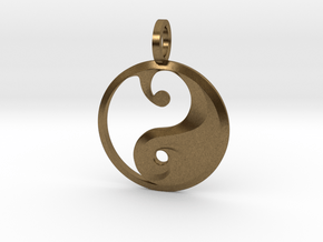 Yin Yang Pendant in Natural Bronze