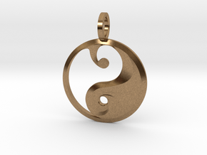 Yin Yang Pendant in Natural Brass