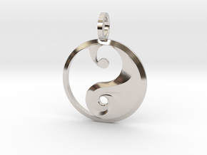Yin Yang Pendant in Platinum