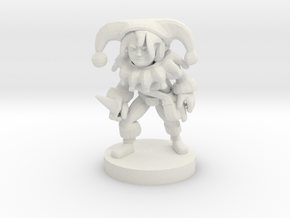 Halfling Female Clown Rogue in White Natural Versatile Plastic