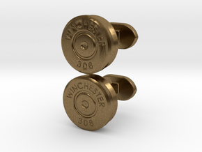 Bullet cufflinks in Natural Bronze