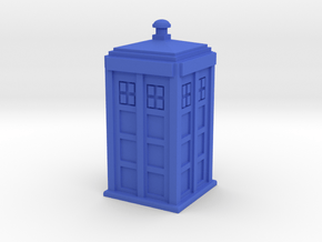 TARDIS (simple) in Blue Processed Versatile Plastic