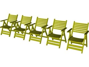 1/35 scale wooden chairs set B x 5 in Tan Fine Detail Plastic