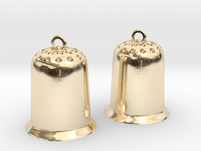 Thimbles earrings in 14K Yellow Gold