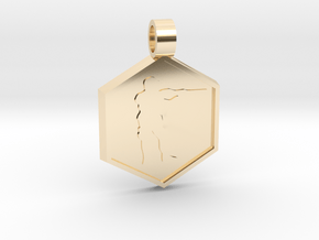 Soldier [pendant] in 14k Gold Plated Brass