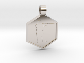 Soldier [pendant] in Rhodium Plated Brass