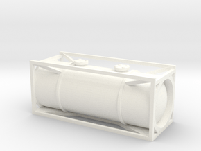 N Gauge Generic 20Ft Tank Container in White Processed Versatile Plastic