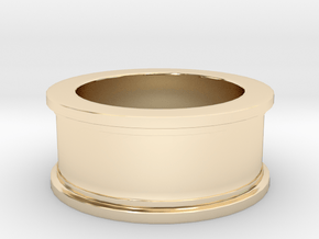 Pipe Ring in 14k Gold Plated Brass: 7 / 54