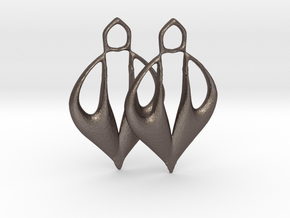 Caley Earrings in Polished Bronzed Silver Steel