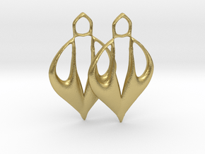 Caley Earrings in Natural Brass