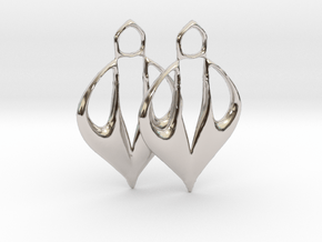Caley Earrings in Rhodium Plated Brass