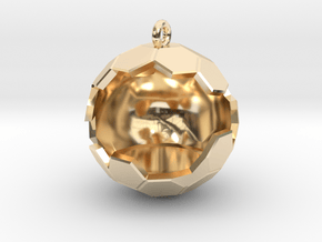Geode Ornament in 14K Yellow Gold