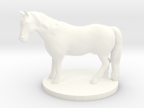 War Pony Miniature in White Processed Versatile Plastic