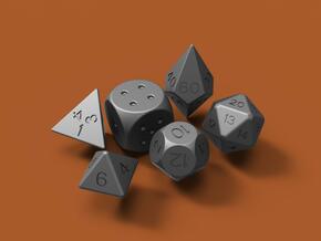 Dice set (5mm) in Smooth Fine Detail Plastic
