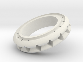 Ring X4 in White Natural Versatile Plastic: Small