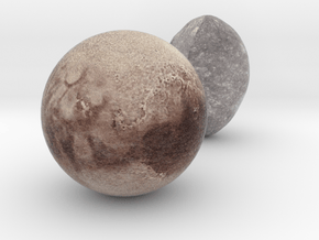 Haumea and Pluto in Full Color Sandstone